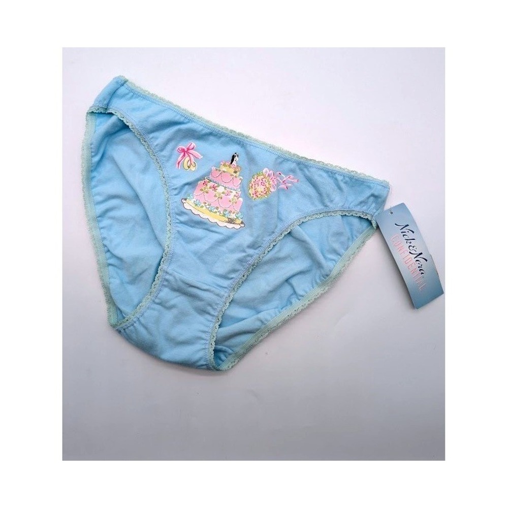 Nick & Nora Love and Marriage Wedding Cake Panties Large Bridal Shower Honeymoon